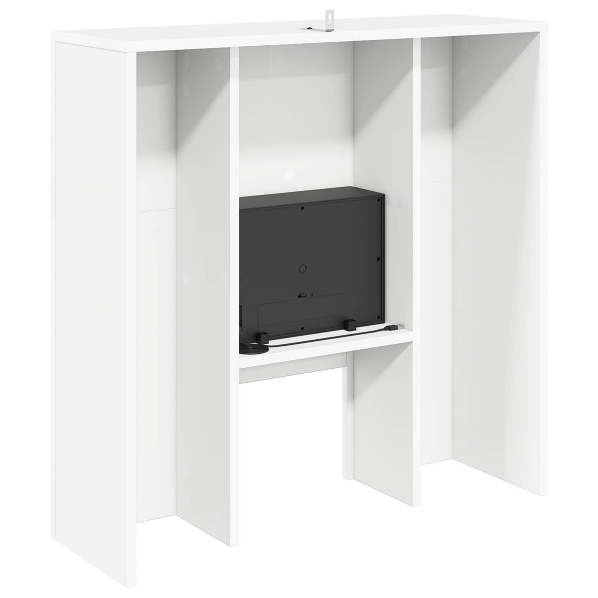 Ηλεκτρικό τζάκι Λευκό 75 x 24,5 x 75 cm Επεξεργασμένο ξύλο
