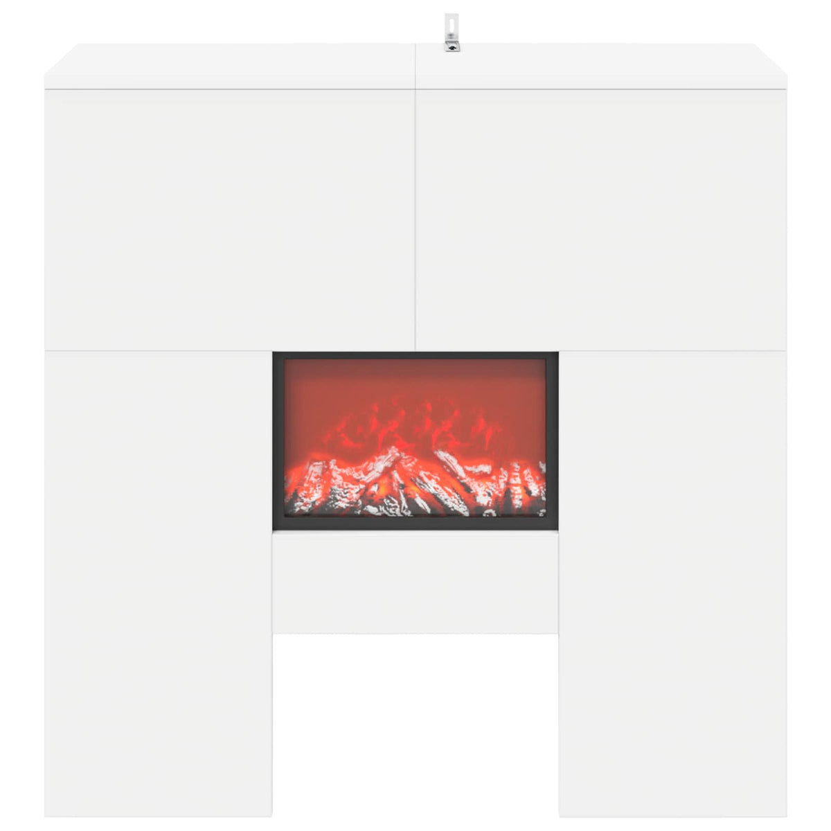 Ηλεκτρικό τζάκι Λευκό 75 x 24,5 x 75 cm Επεξεργασμένο ξύλο