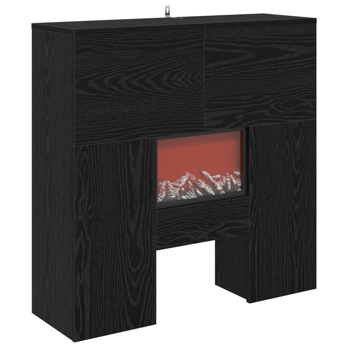 Ηλεκτρικό τζάκι Μαύρη Δρυς 75 x 24,5 x 75 cm Επεξεργασμένο ξύλο - Pakobazaar
