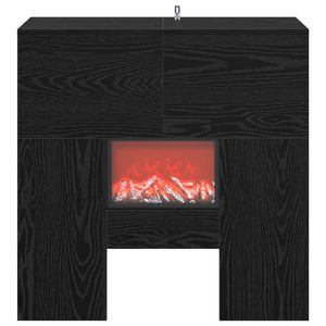 Ηλεκτρικό τζάκι Μαύρη Δρυς 75 x 24,5 x 75 cm Επεξεργασμένο ξύλο - Pakobazaar