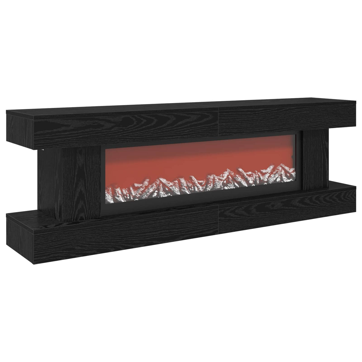 Ηλεκτρικό τζάκι Μαύρη Δρυς 150 x 30 x 50 cm Επεξεργασμένο ξύλο - Pakobazaar