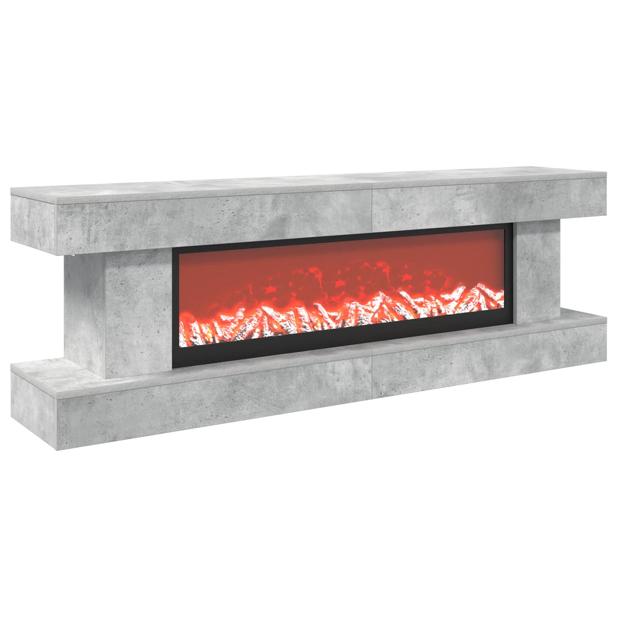 Ηλεκτρικό τζάκι Σκυρόδεμα 150 x 30 x 50 cm Επεξεργασμένο ξύλο - Pakobazaar