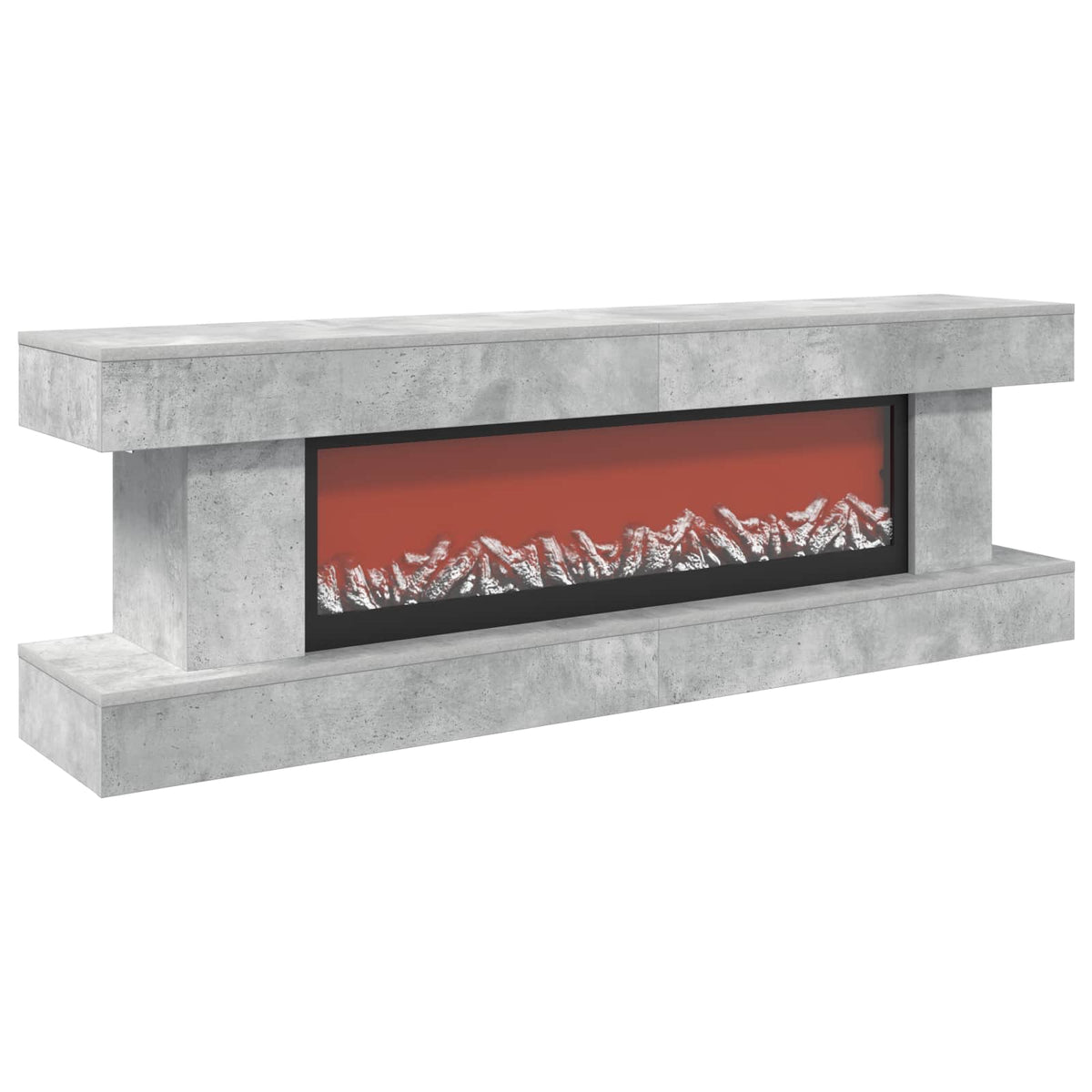 Ηλεκτρικό τζάκι Σκυρόδεμα 150 x 30 x 50 cm Επεξεργασμένο ξύλο - Pakobazaar