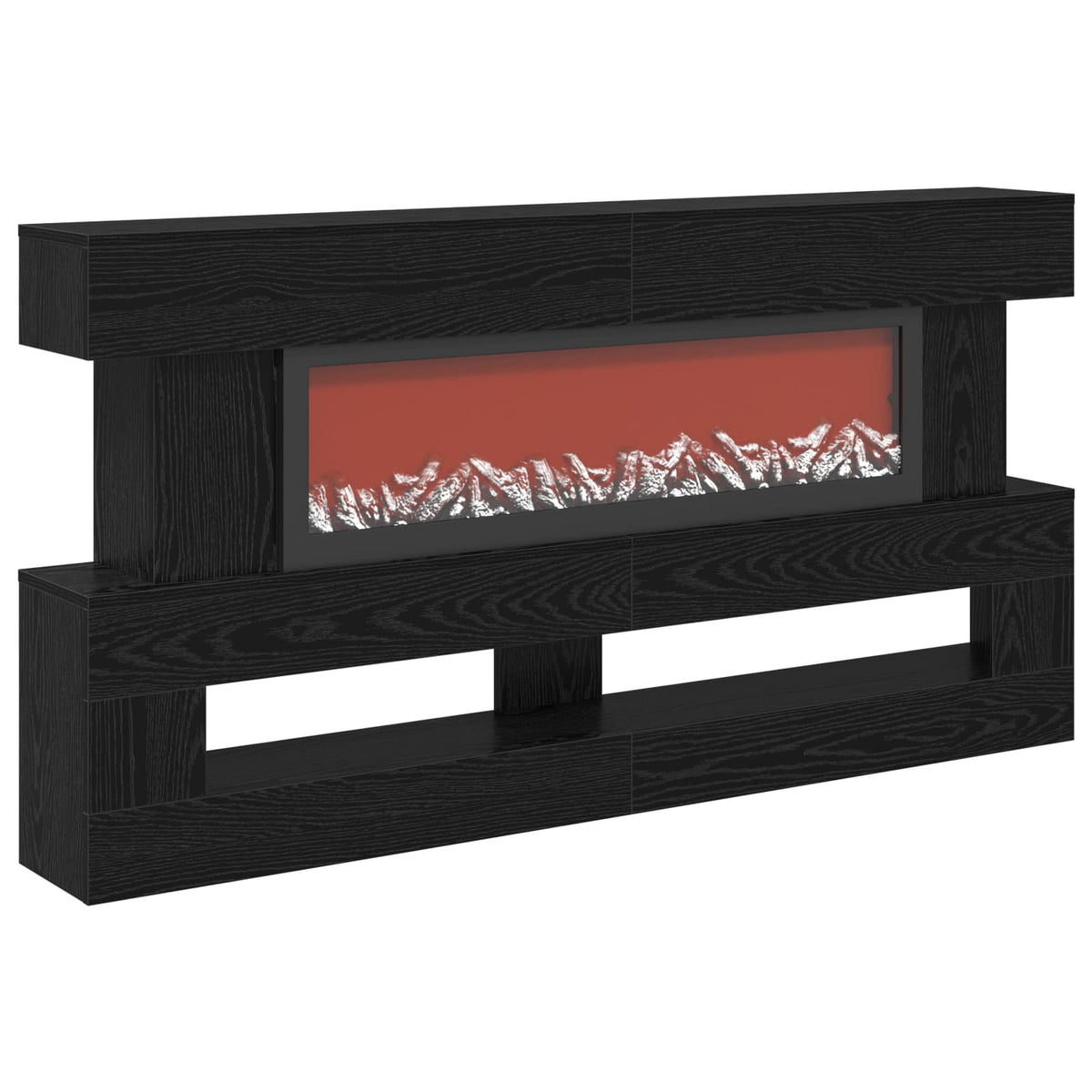 Ηλεκτρικό τζάκι Μαύρη Δρυς 150 x 21 x 77 cm Επεξεργασμένο ξύλο - Pakobazaar