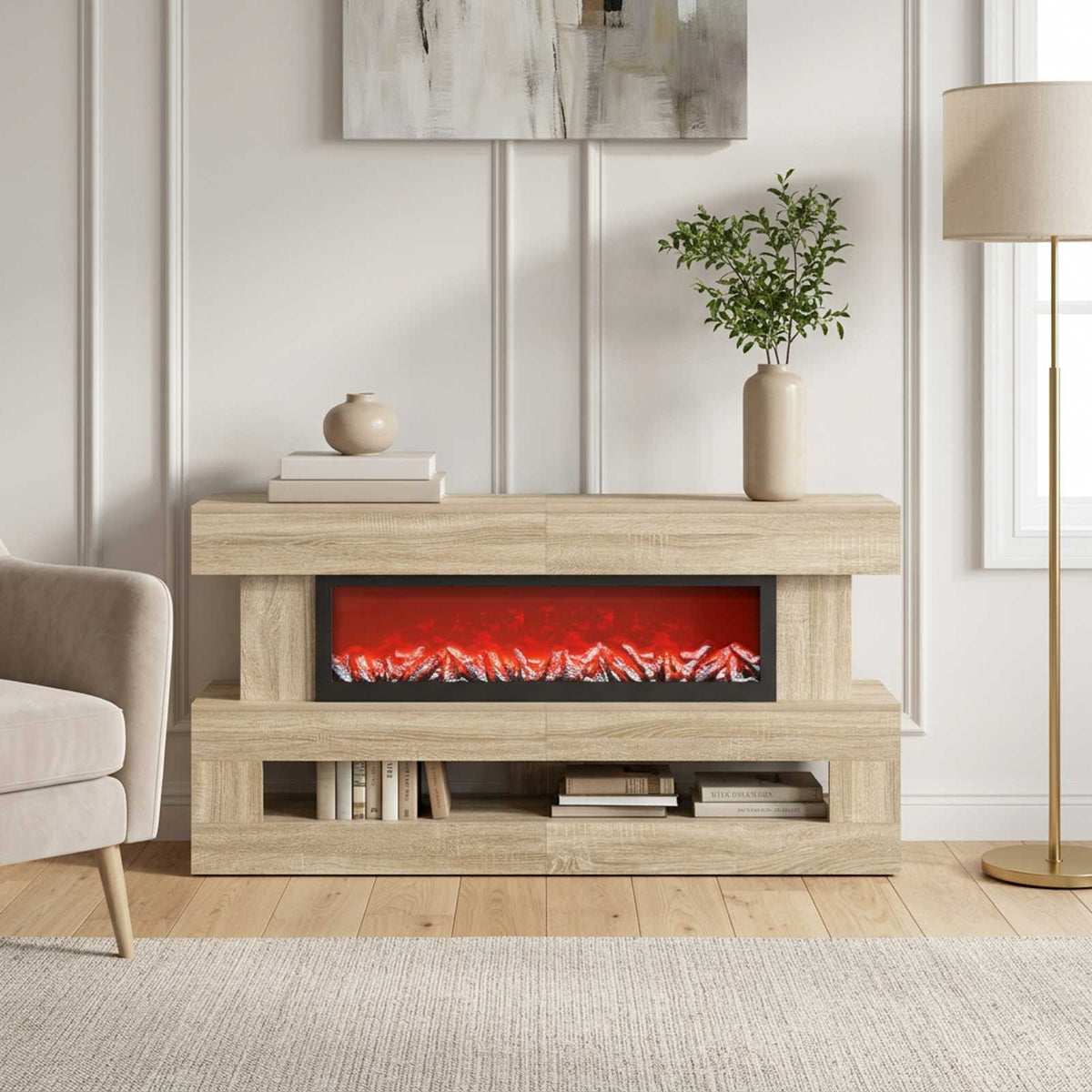 Ηλεκτρικό τζάκι Sonoma 150 x 21 x 77 cm Επεξεργασμένο ξύλο - Pakobazaar
