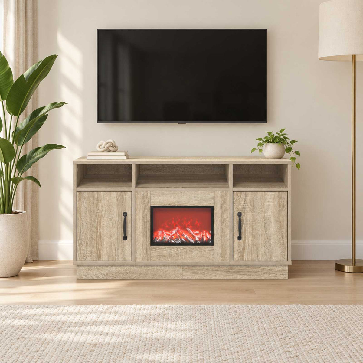 Ηλεκτρικό τζάκι Sonoma 100 x 33 x 55 cm Επεξεργασμένο ξύλο - Pakobazaar