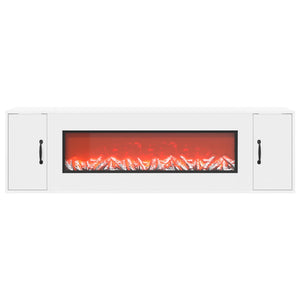 Ηλεκτρικό τζάκι Λευκό 155 x 30 x 44 cm Επεξεργασμένο ξύλο - Pakobazaar