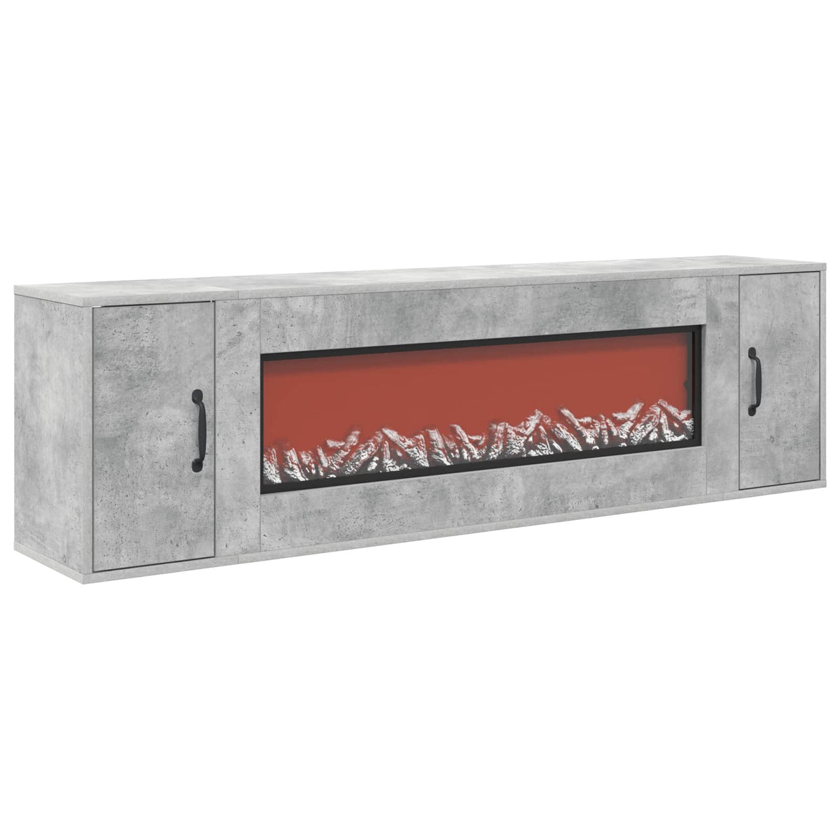 Ηλεκτρικό τζάκι Σκυρόδεμα 155 x 30 x 44 cm Επεξεργασμένο ξύλο - Pakobazaar
