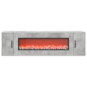 Ηλεκτρικό τζάκι Σκυρόδεμα 155 x 30 x 44 cm Επεξεργασμένο ξύλο - Pakobazaar