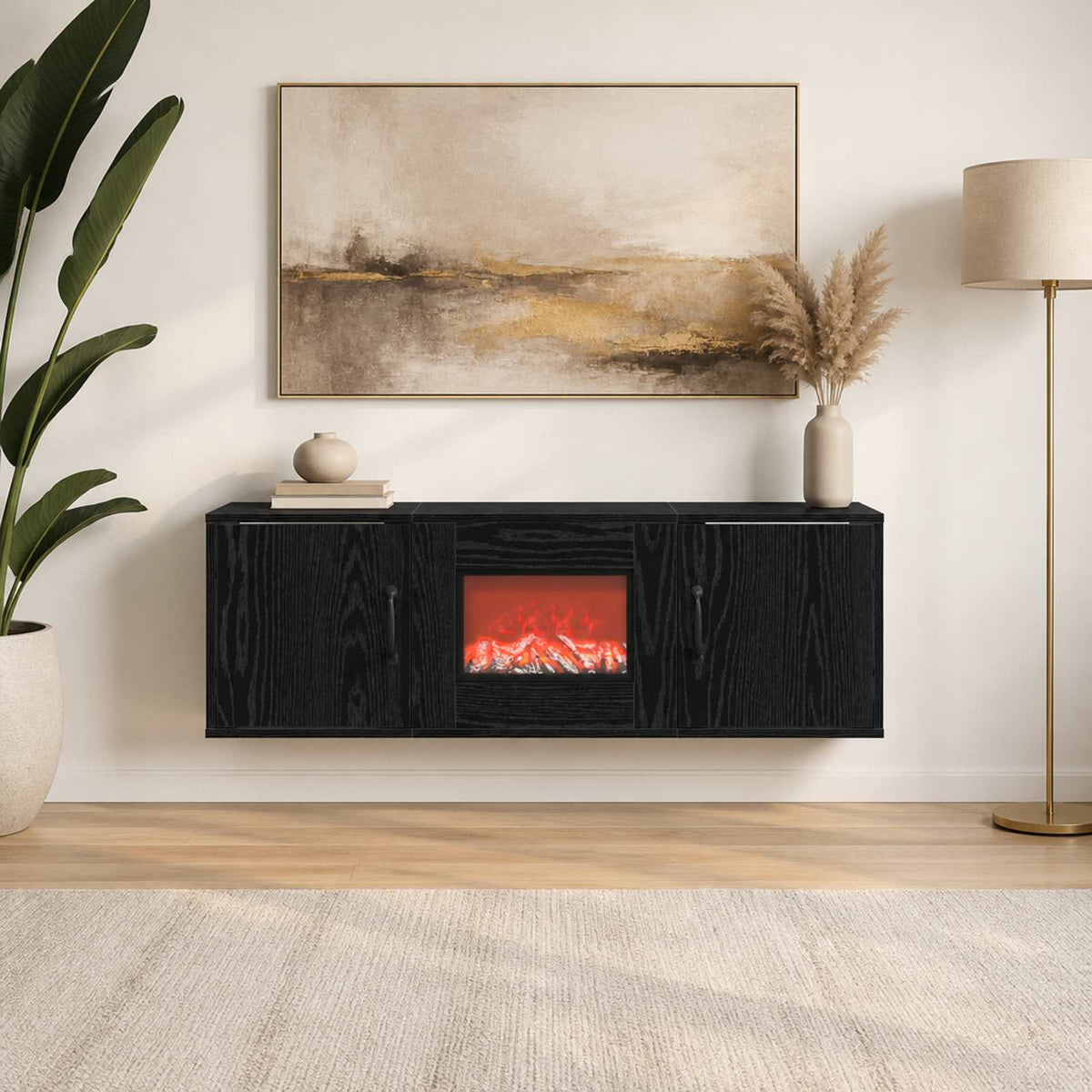 Ηλεκτρικό τζάκι Μαύρη Δρυς 110 x 30 x 36,5 cm - Pakobazaar