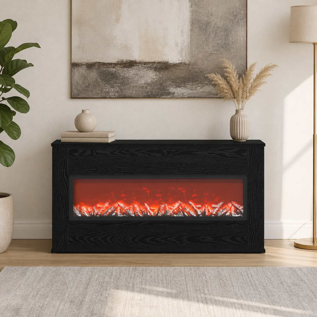 Ηλεκτρικό τζάκι Μαύρη Δρυς 114 x 18 x 58,5 cm