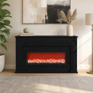 Τζάκι με ταινία LED Μαύρη Δρυς 92 x 20 x 54 cm