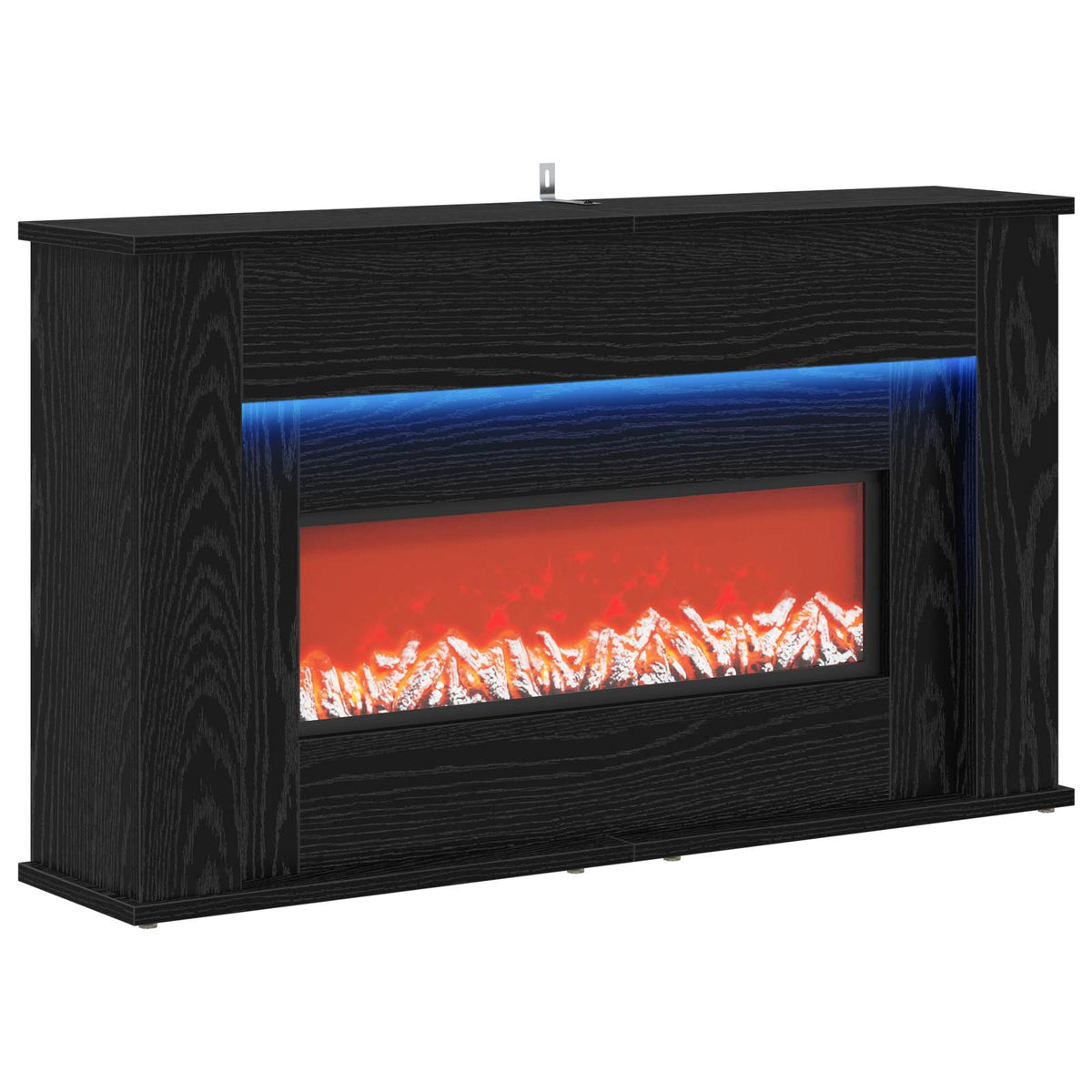 Τζάκι με ταινία LED Μαύρη Δρυς 92 x 20 x 54 cm