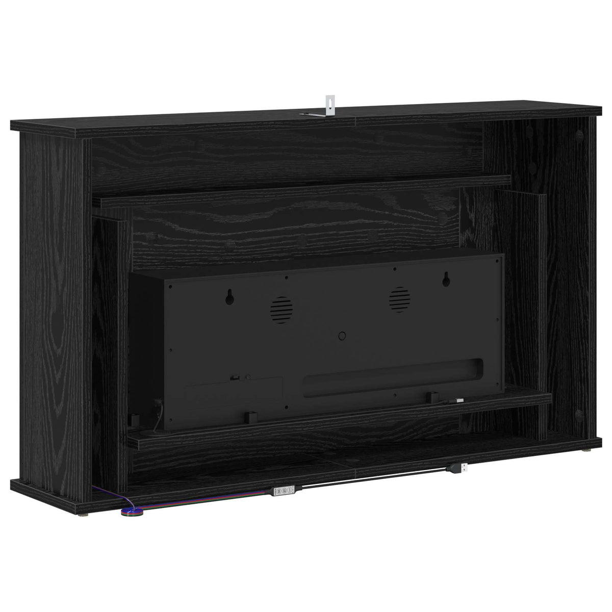 Τζάκι με ταινία LED Μαύρη Δρυς 92 x 20 x 54 cm