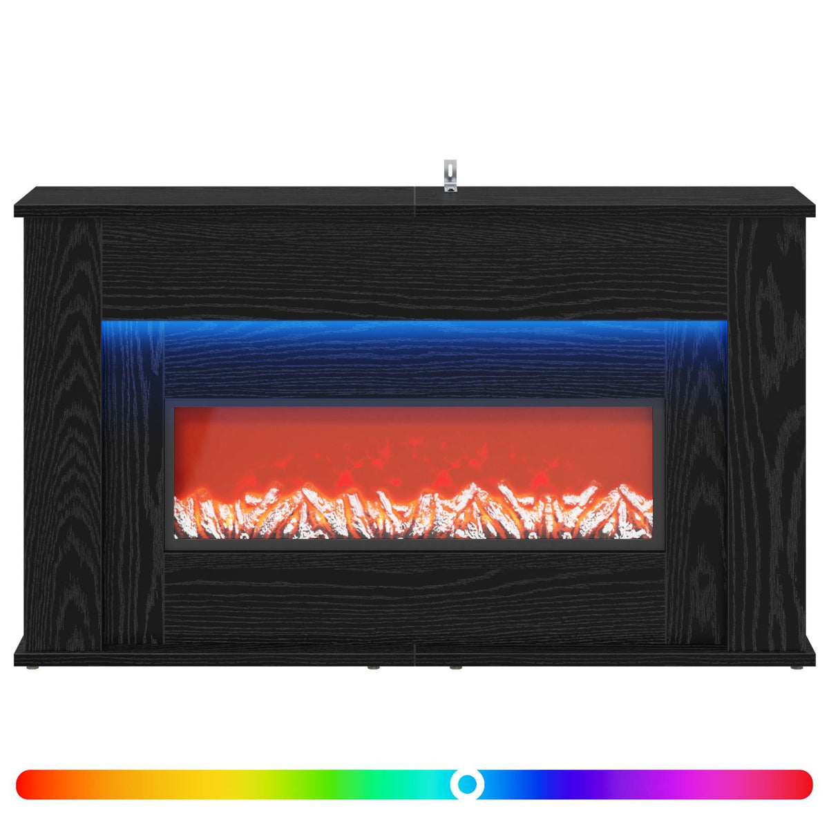 Τζάκι με ταινία LED Μαύρη Δρυς 92 x 20 x 54 cm