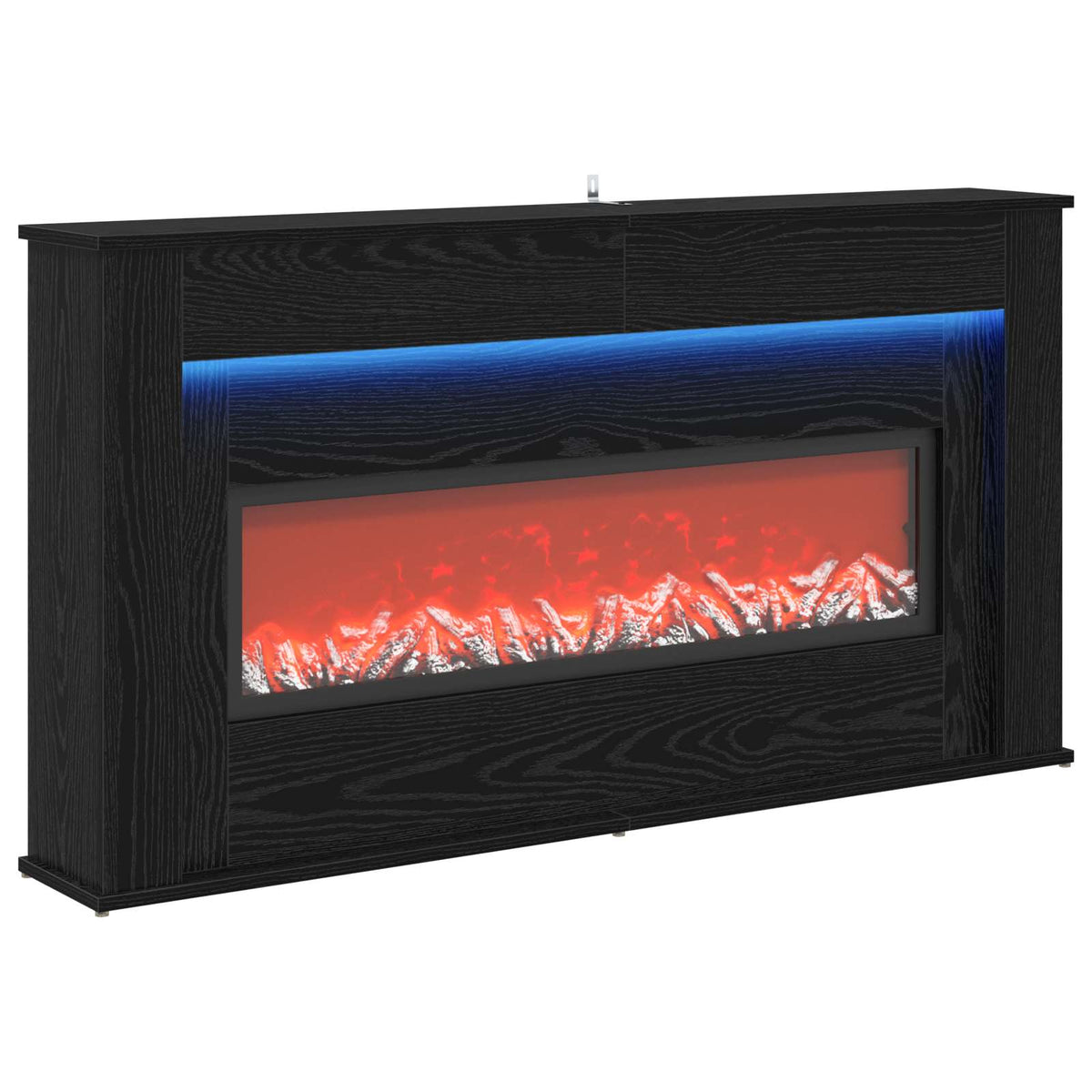 Τζάκι με ταινία LED Μαύρη Δρυς 130 x 20 x 69,5 cm - Pakobazaar