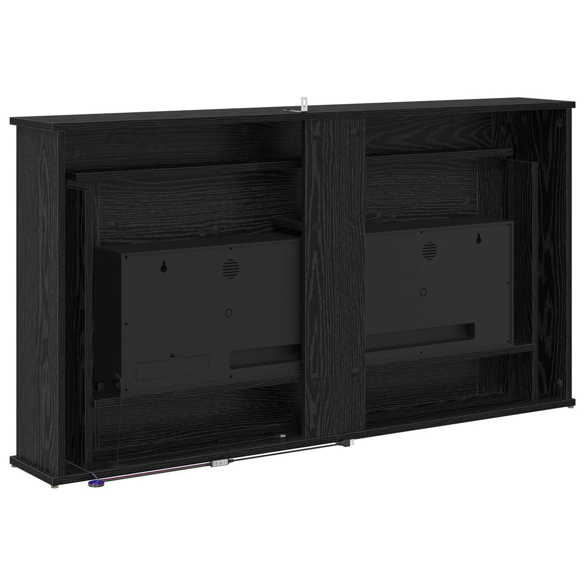 Τζάκι με ταινία LED Μαύρη Δρυς 130 x 20 x 69,5 cm - Pakobazaar