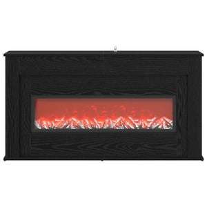 Τζάκι με ταινία LED Μαύρη Δρυς 130 x 20 x 69,5 cm - Pakobazaar