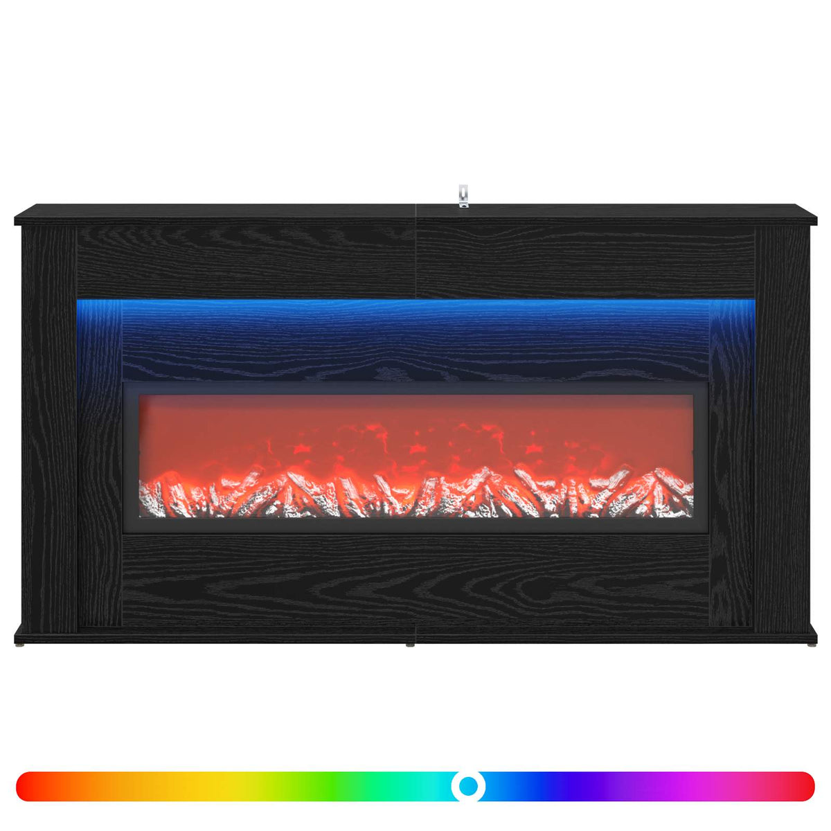 Τζάκι με ταινία LED Μαύρη Δρυς 130 x 20 x 69,5 cm - Pakobazaar