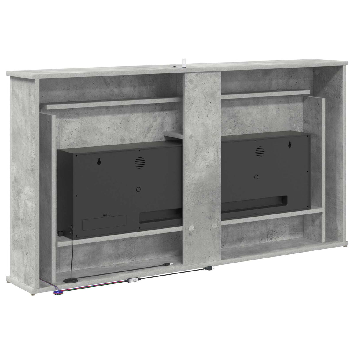 Τζάκι με ταινία LED Σκυρόδεμα 130 x 20 x 69,5 cm - Pakobazaar