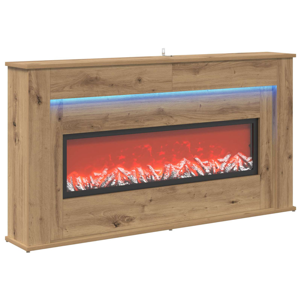 Τζάκι με ταινία LED Artisan Δρυς 130 x 20 x 69,5 cm