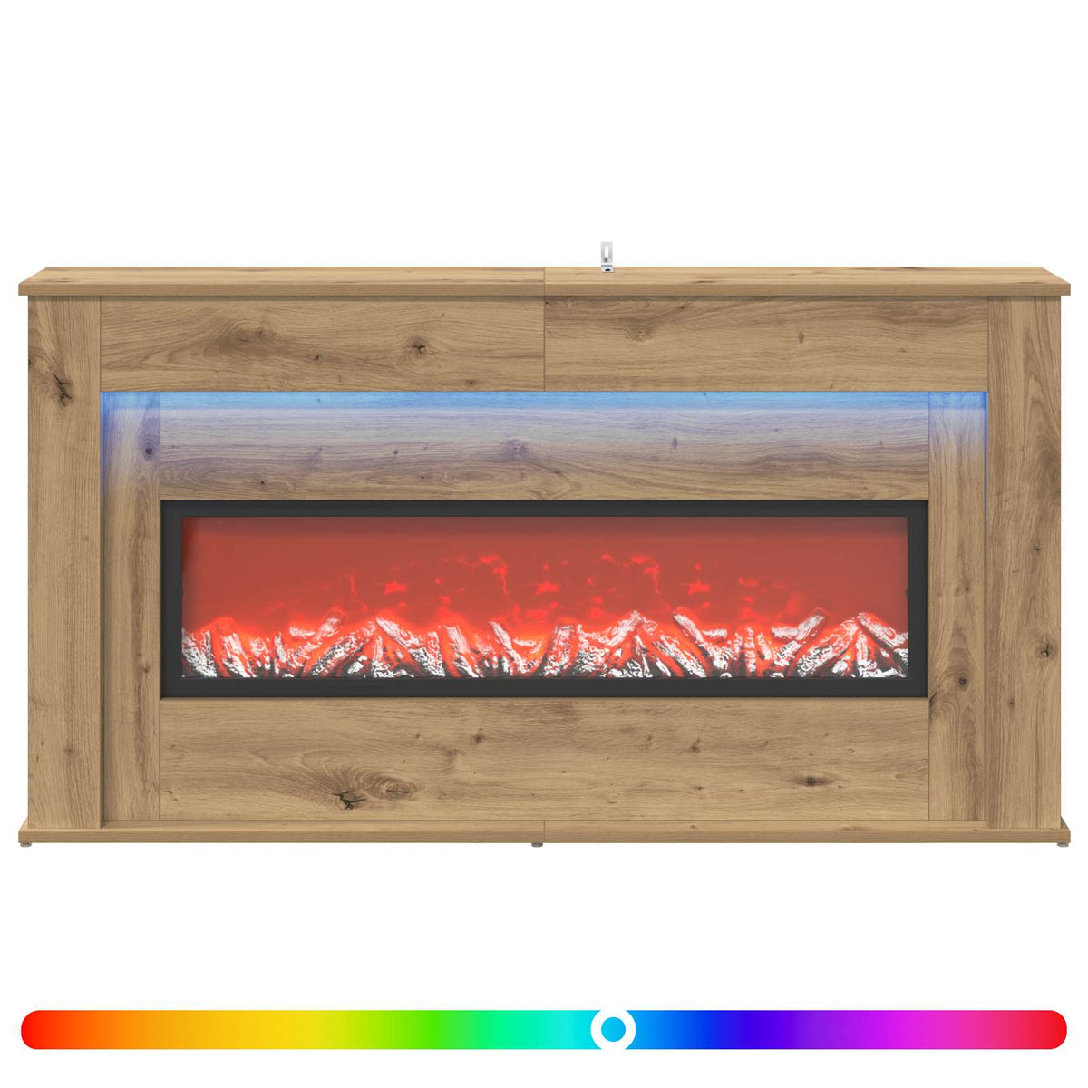 Τζάκι με ταινία LED Artisan Δρυς 130 x 20 x 69,5 cm