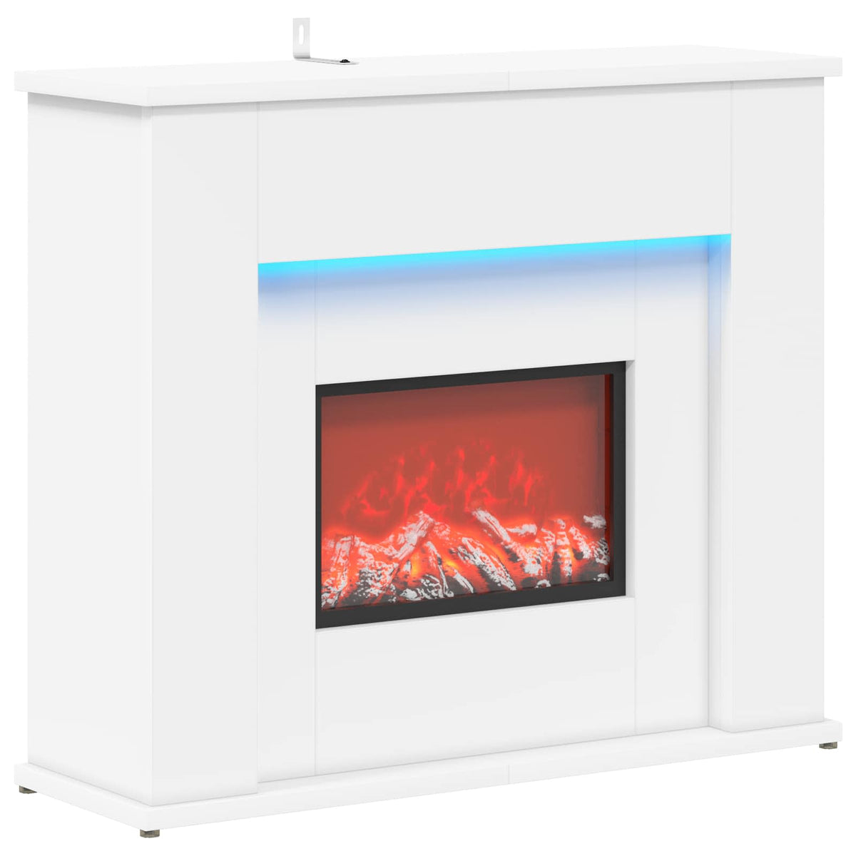 Τζάκι με ταινία LED Λευκό 63 x 20 x 54,5 cm Επεξεργασμένο ξύλο - Pakobazaar