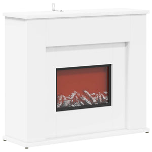 Τζάκι με ταινία LED Λευκό 63 x 20 x 54,5 cm Επεξεργασμένο ξύλο - Pakobazaar