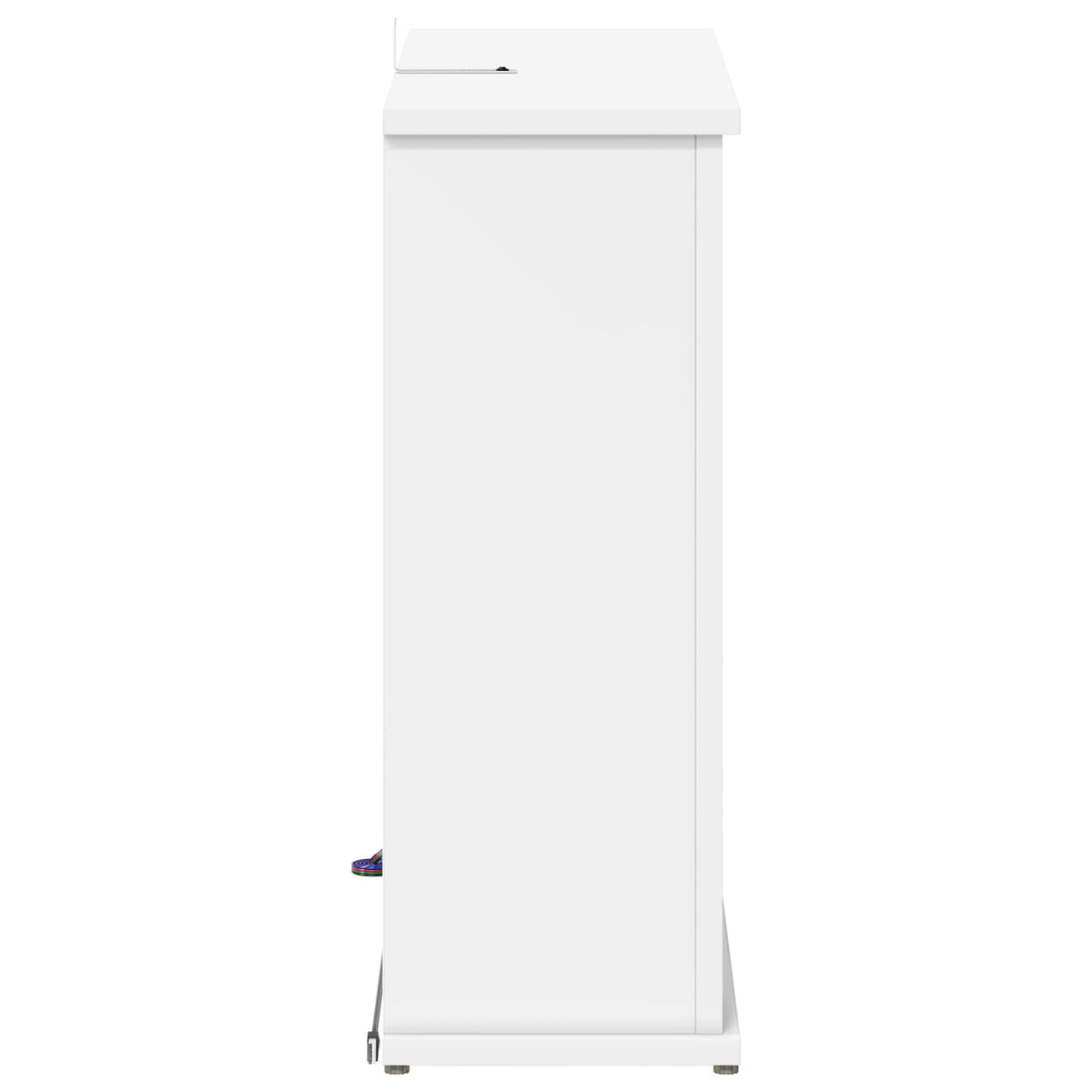 Τζάκι με ταινία LED Λευκό 63 x 20 x 54,5 cm Επεξεργασμένο ξύλο - Pakobazaar