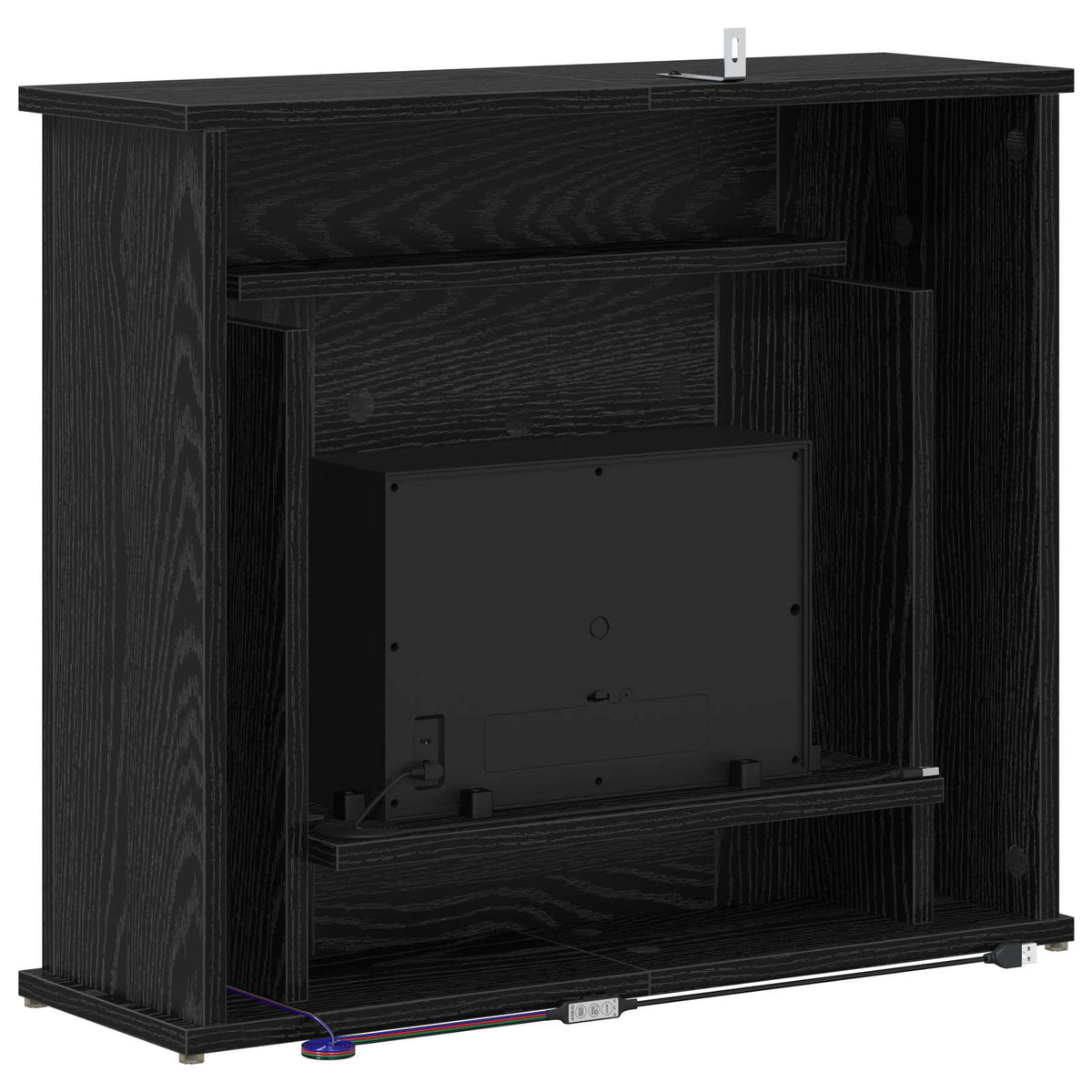 Τζάκι με ταινία LED Μαύρη Δρυς 63 x 20 x 54,5 cm