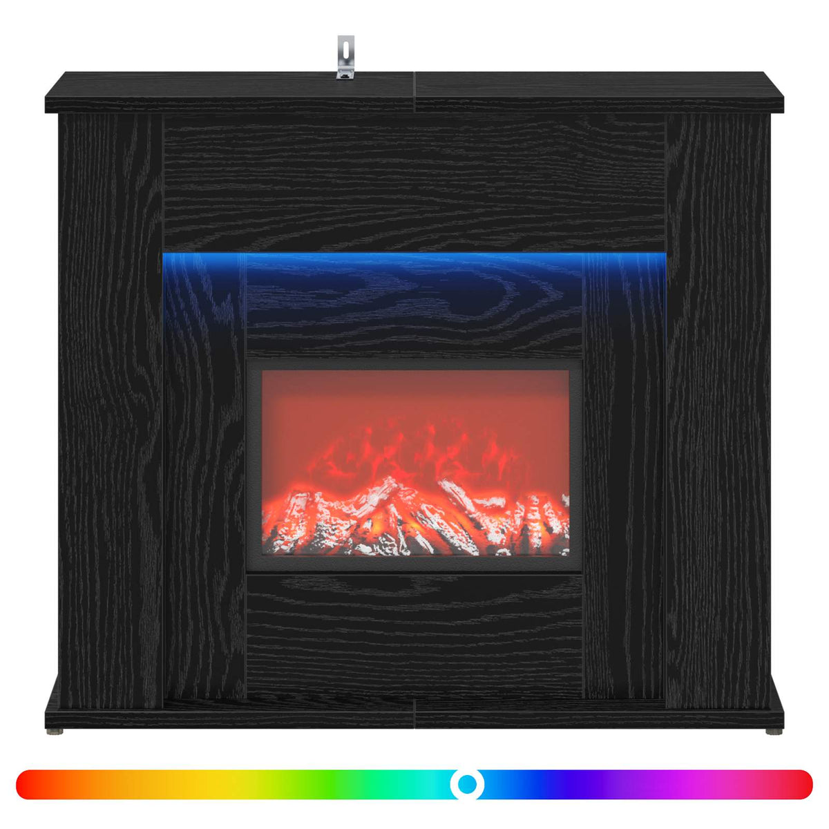 Τζάκι με ταινία LED Μαύρη Δρυς 63 x 20 x 54,5 cm
