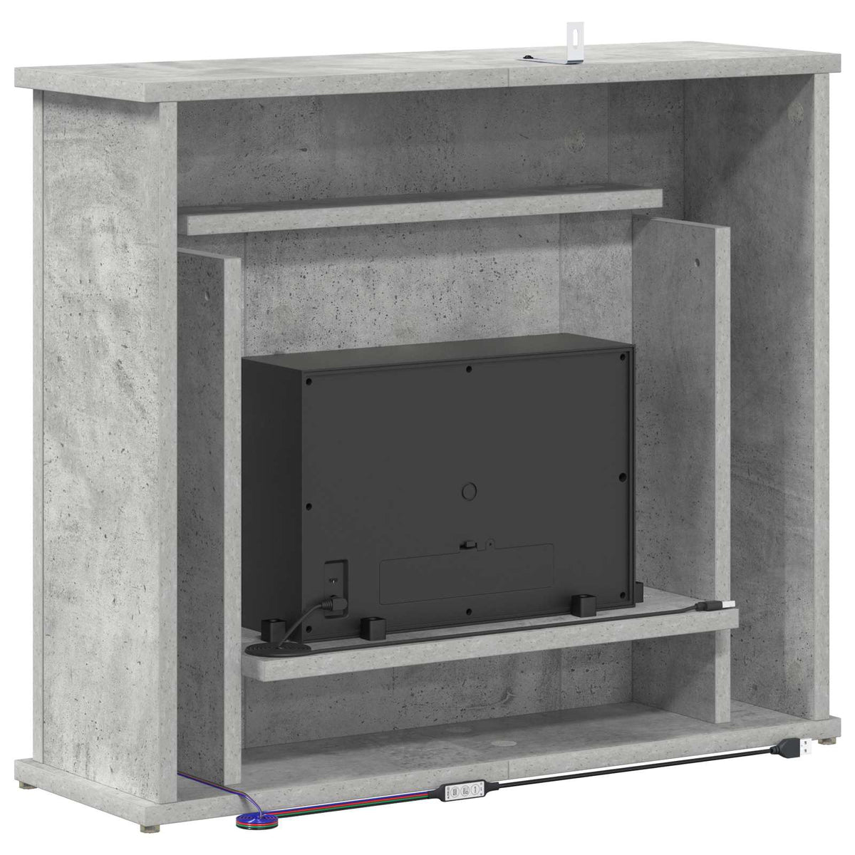 Τζάκι με ταινία LED Σκυρόδεμα 63 x 20 x 54,5 cm - Pakobazaar
