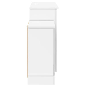 Ηλεκτρικό τζάκι Λευκό 140 x 30 x 67 cm Επεξεργασμένο ξύλο