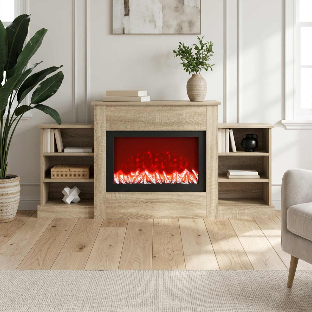 Ηλεκτρικό τζάκι Sonoma 140 x 30 x 67 cm Επεξεργασμένο ξύλο