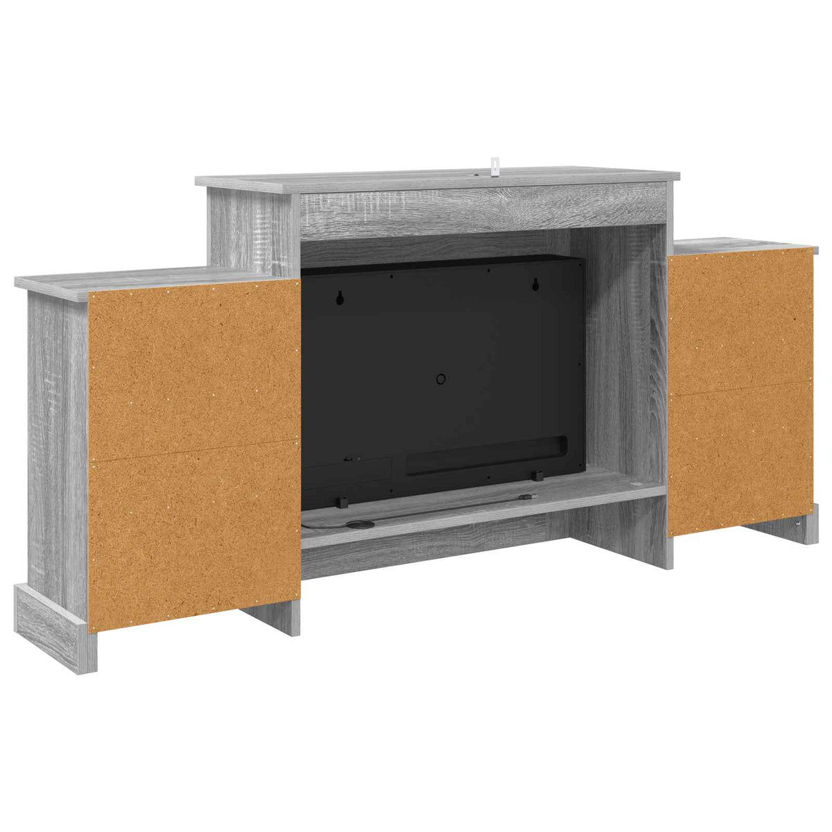 Ηλεκτρικό τζάκι Γκρι Sonoma 140 x 30 x 67 cm Επεξεργασμένο ξύλο - Pakobazaar