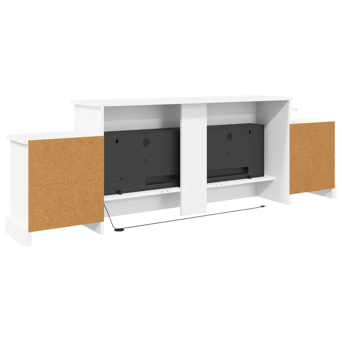 Ηλεκτρικό τζάκι Λευκό 177 x 30 x 56,5 cm Επεξεργασμένο ξύλο - Pakobazaar