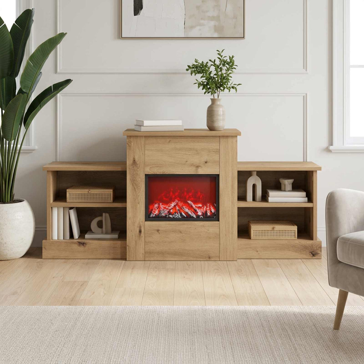 Ηλεκτρικό τζάκι Artisan Δρυς 110 x 30 x 50 cm