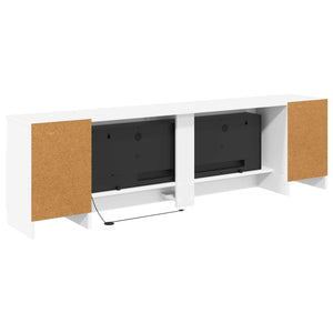 Ηλεκτρικό τζάκι Λευκό 165 x 28,5 x 47 cm Επεξεργασμένο ξύλο