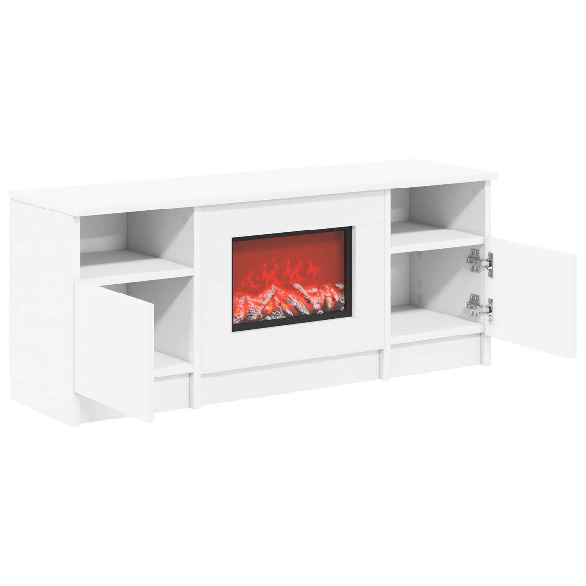 Ηλεκτρικό τζάκι Λευκό 98 x 28,5 x 40,5 cm Επεξεργασμένο ξύλο