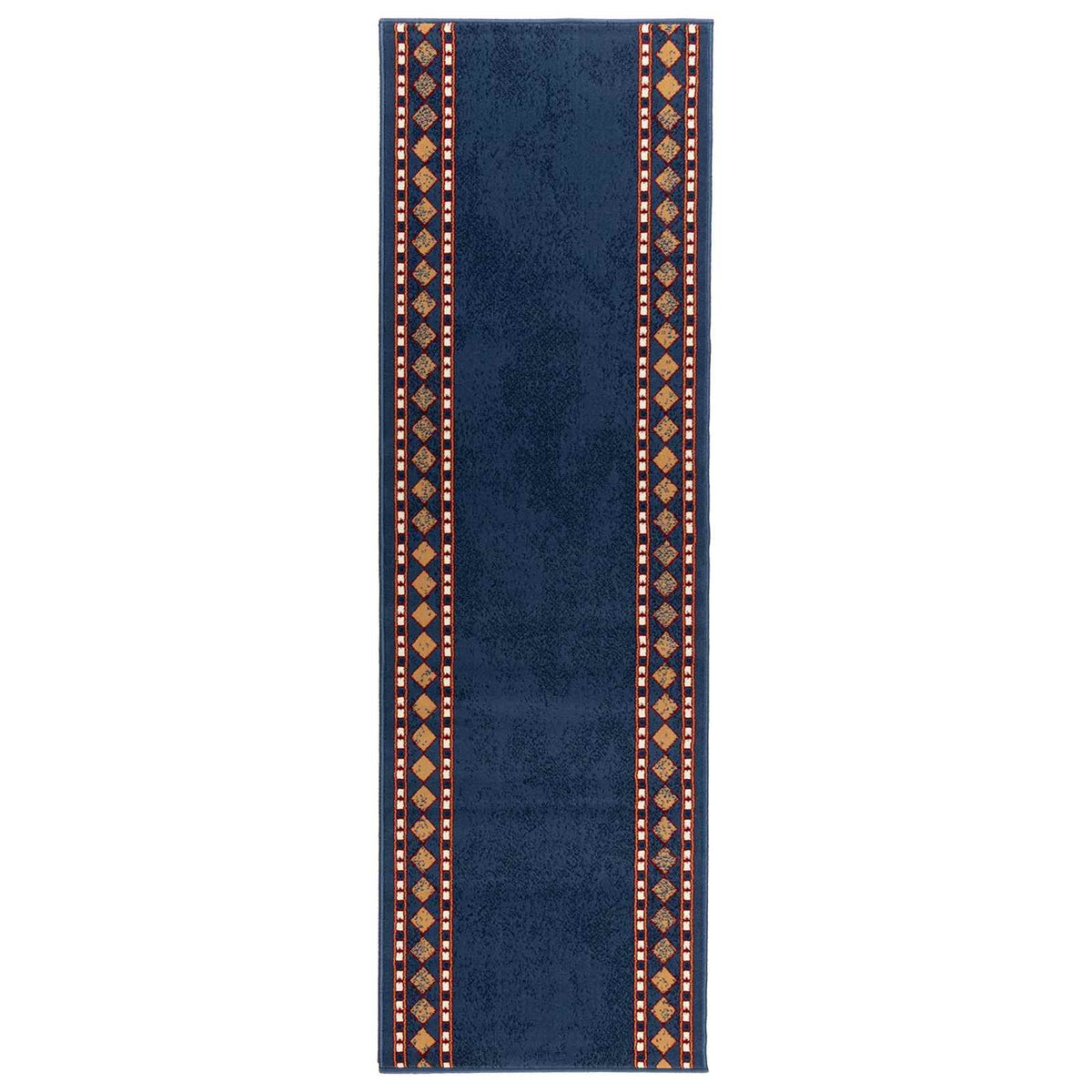 Δερμάτινο Χαλί FLORNES Υφαντό Μπλε PP 7 mm
