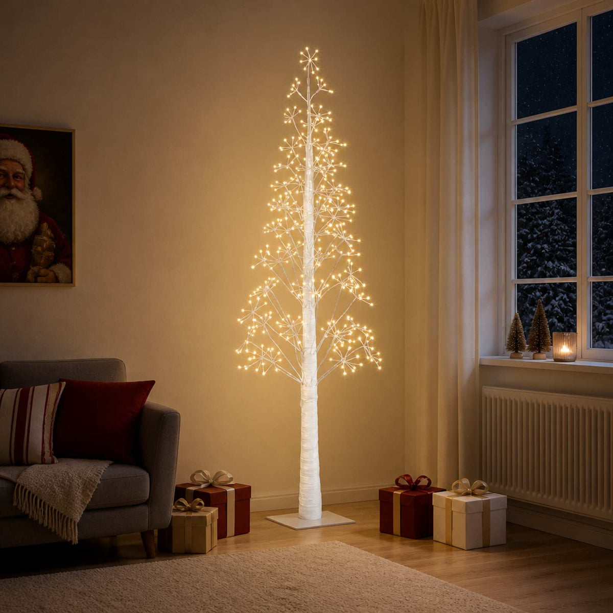 Χριστουγεννιάτικο δέντρο starburst Λευκό 180 cm Πλαστικό