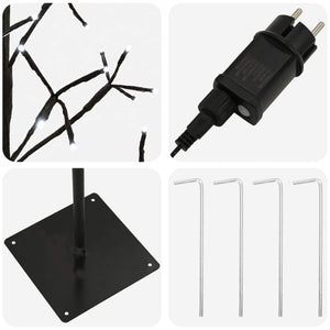 Χριστουγεννιάτικο δέντρο LED με φωτάκια string Μαύρο