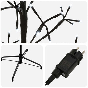 Χριστουγεννιάτικο δέντρο LED με φωτάκια string Μαύρο 180 cm
