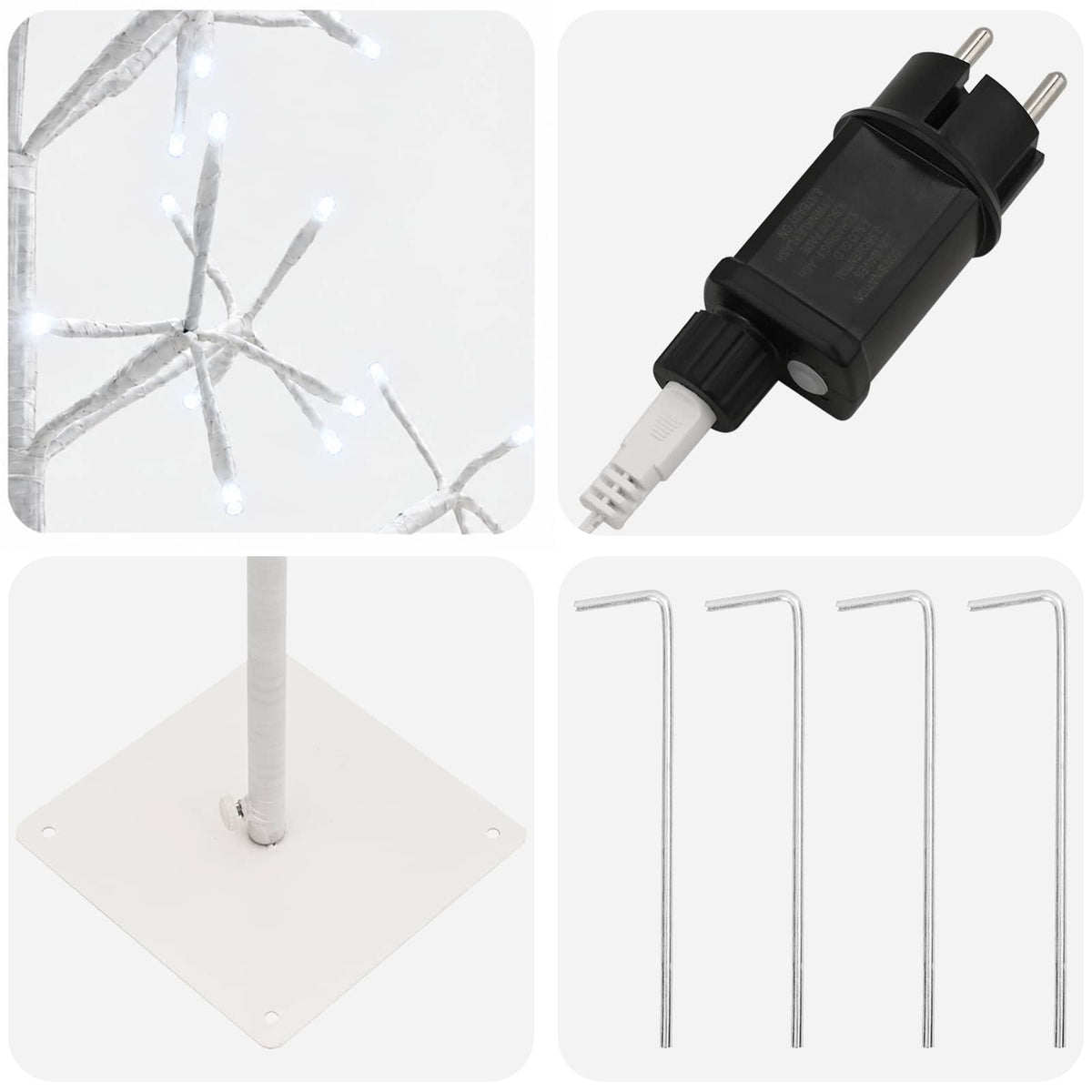 Χριστουγεννιάτικο δέντρο LED με φωτάκια string Λευκό