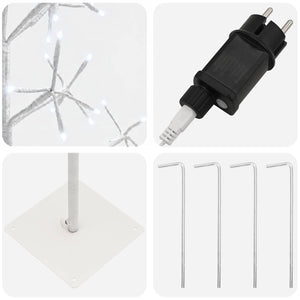Χριστουγεννιάτικο δέντρο LED με φωτάκια string Λευκό - Pakobazaar
