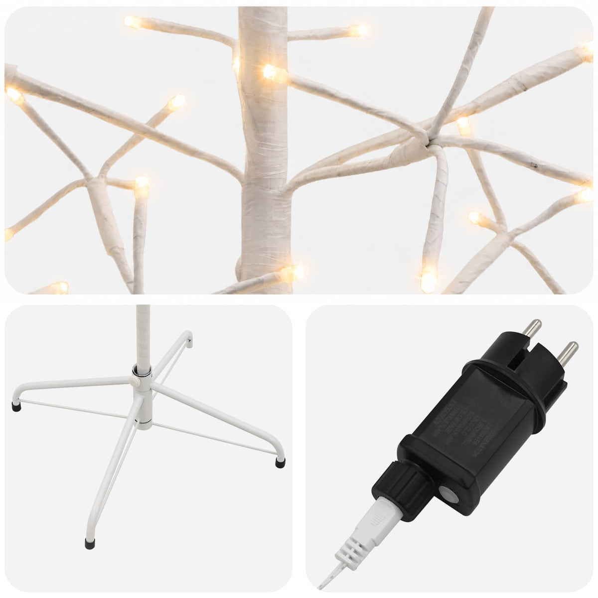 Χριστουγεννιάτικο δέντρο LED με φωτάκια string Λευκό - Pakobazaar