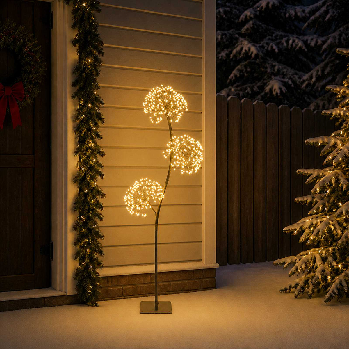 Χριστουγεννιάτικο Δέντρο LED σε Σχήμα S Μαύρο 18 x 18 x 120 cm - Pakobazaar
