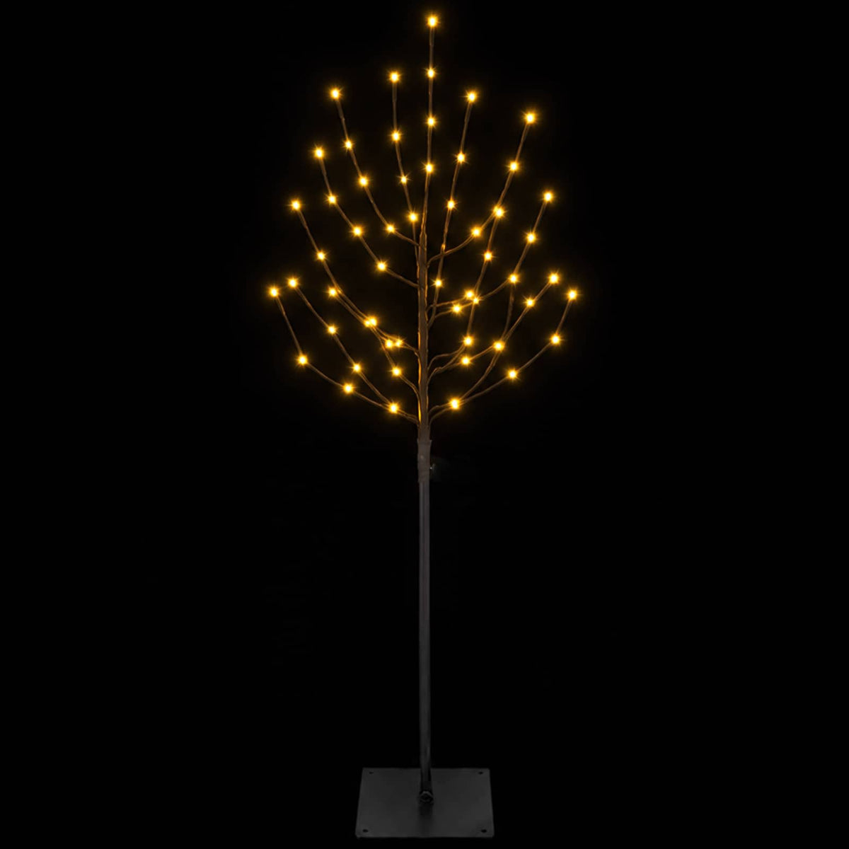 LED Χριστουγεννιάτικο Δέντρο Μαύρο 120 cm Ατσάλι 100 LED