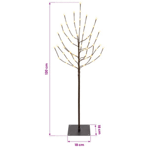 LED Χριστουγεννιάτικο Δέντρο Μαύρο 120 cm Ατσάλι 100 LED
