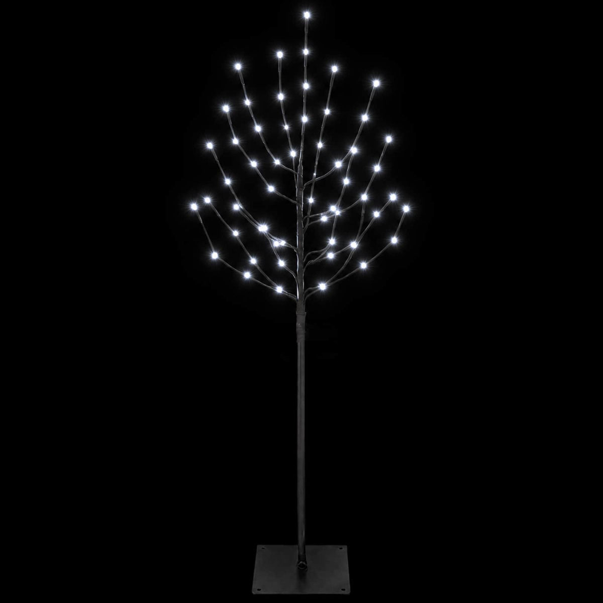 LED Χριστουγεννιάτικο Δέντρο Μαύρο 120 cm Ατσάλι 100 LED